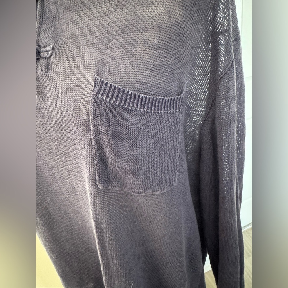 Polo Ralph Lauren Men's 💯 % linen V-Neck Sweater w/ embroidery - Picture 10 of 12